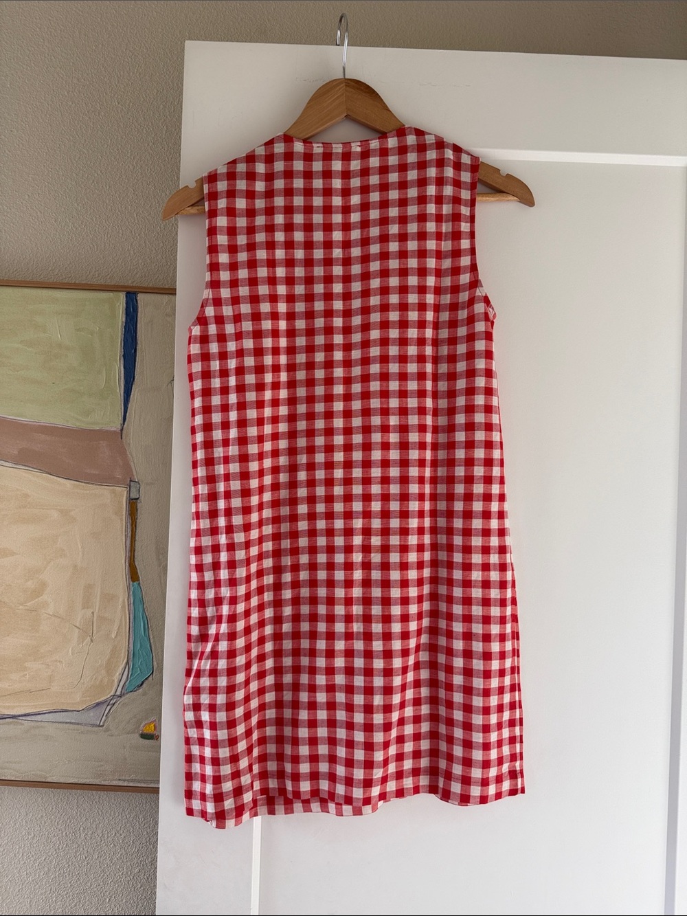 NWT Doen Scarlet Marilyn Gingham Dress - Picture 3 of 4